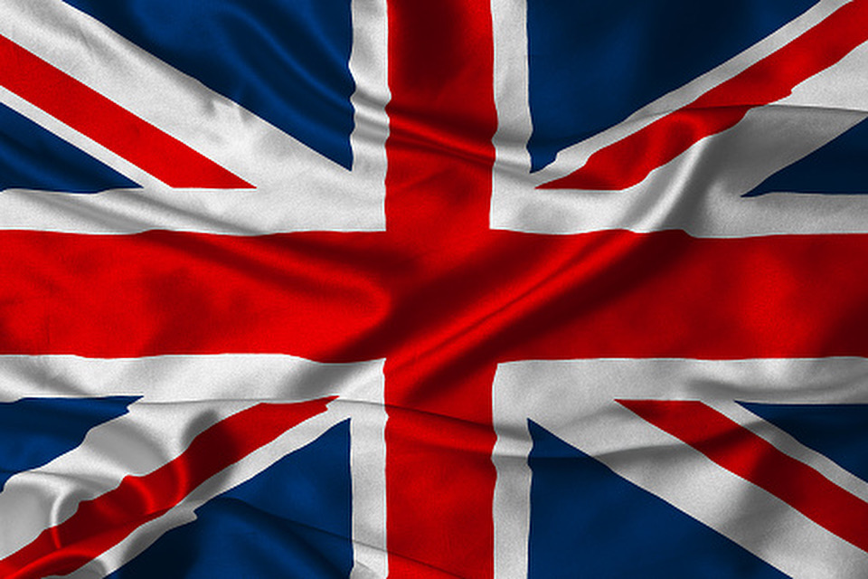 silk made UK national flag